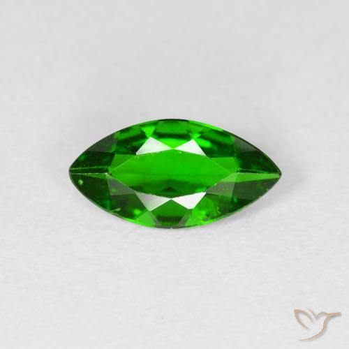 0.91ct Naturale Verde intenso Diopside di cromo, Taglio marquise, VS-SI