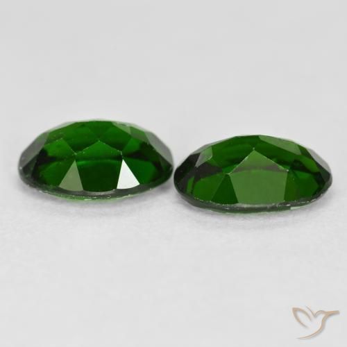 Gemme di Diopside di cromo Verde foresta naturale da 1.70 ct, Ovale, VS