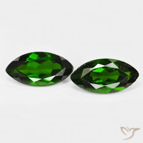 2.72ctw Naturale Verde scuro Diopside di cromo, Taglio marquise, VS