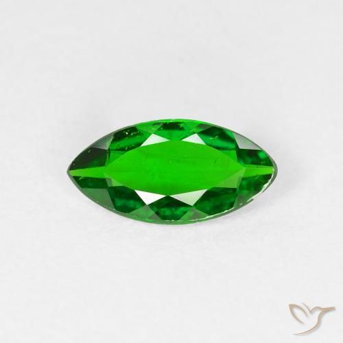 0.99ct Naturale Luminoso verde foresta Diopside di cromo, Taglio marquise, VS