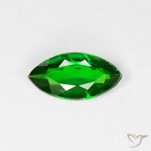 0.83ct Naturale Luminoso verde foresta Diopside di cromo, Taglio marquise, VS