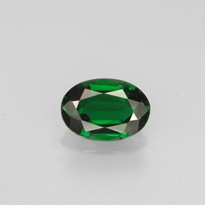 Tormalina cromo Verde naturale da 0.49 ct, Taglio ovale, VVS-VS