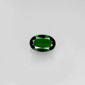 Tormalina cromifera naturale verde da 0,36 ct, taglio ovale, VVS-VS