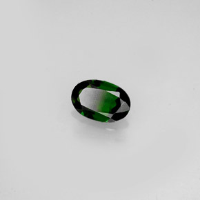 Tormalina cromifera naturale verde da 0,36 ct, taglio ovale, VVS-VS