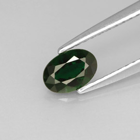 Tormalina cromifera naturale verde da 0,41 ct, taglio ovale, VS