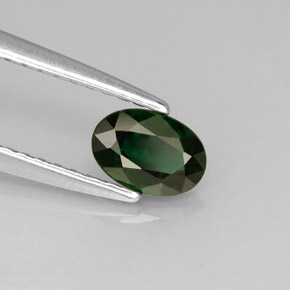 Tormalina cromifera naturale verde da 0,41 ct, taglio ovale, VS