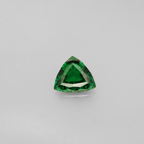 Tormalina cromifera naturale verde da 0,38 ct, trillion, VVS-VS