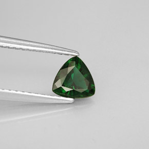 Tormalina cromifera naturale verde da 0,47 ct, trillion, VVS-VS