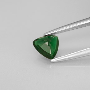 Tormalina cromifera naturale verde da 0,47 ct, trillion, VVS-VS
