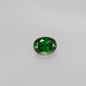 Tormalina cromifera naturale verde da 0,34 ct, taglio ovale, VVS-VS