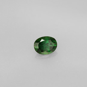 Tormalina cromifera naturale verde da 0,34 ct, taglio ovale, VVS-VS