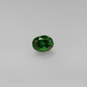 Tormalina cromifera naturale verde da 0,42 ct, taglio ovale, VVS-VS