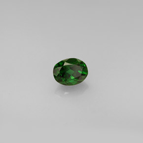 Tormalina cromifera naturale verde da 0,42 ct, taglio ovale, VVS-VS