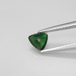 Tormalina cromifera naturale verde da 0,29 ct, trillion, VVS-VS