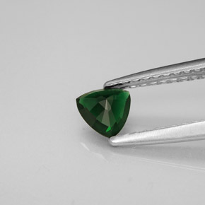 Tormalina cromifera naturale verde da 0,27 ct, trillion, VVS-VS