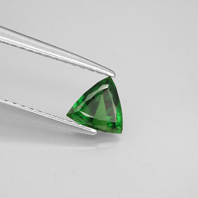Tormalina cromifera verde naturale da 0,41 ct, trillion, VS