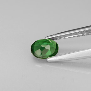 Tormalina cromifera naturale verde da 0,30 ct, taglio ovale, VVS-VS