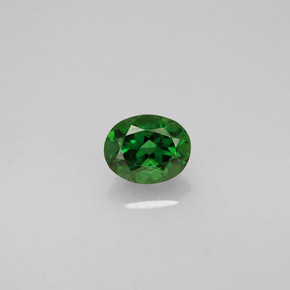 Tormalina cromifera naturale verde da 0,36 ct, taglio ovale, VVS-VS