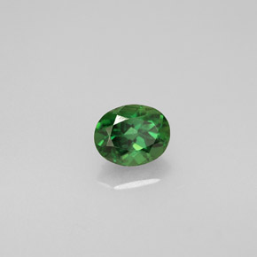 Tormalina cromifera naturale verde da 0,36 ct, taglio ovale, VVS-VS