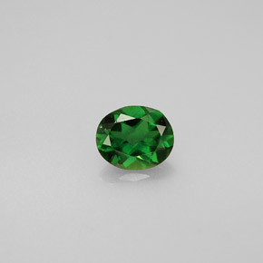 Tormalina cromifera naturale verde da 0,31 ct, taglio ovale, VS