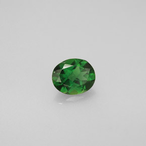 Tormalina cromifera naturale verde da 0,31 ct, taglio ovale, VS