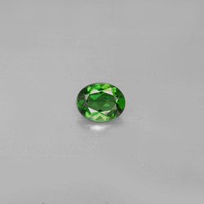 Tormalina cromifera naturale verde da 0,30 ct, taglio ovale, VS
