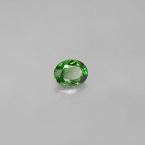 Tormalina cromifera naturale verde da 0,30 ct, taglio ovale, VS