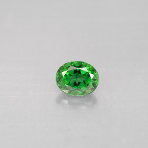 Tormalina cromifera naturale verde da 0,37 ct, taglio ovale, VVS-VS