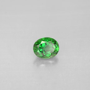 Tormalina cromifera naturale verde da 0,37 ct, taglio ovale, VVS-VS