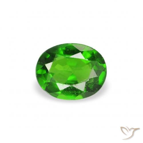 0.18ct Naturale Medium Dark-Green Tormalina cromo, Ovale, VS