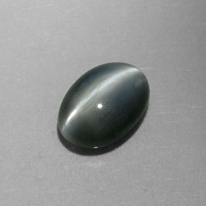 Crisoberillo effetto occhio di gatto Verde naturale da 0.81 ct, Taglio ovale, Opaco