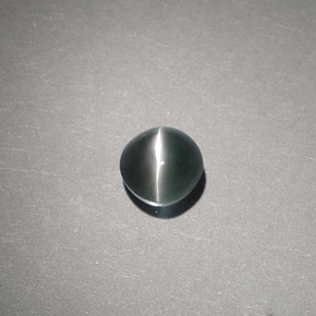 Chrysoberyl cat's eye naturale verde da 0,65 ct, taglio rotondo, traslucido