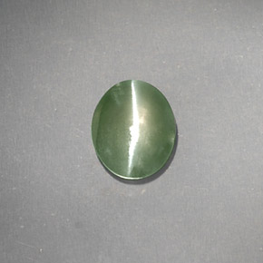 Chrysoberyl cat's eye naturale verde da 1,03 ct, trasparente, trasparente/traslucido