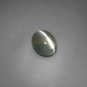 Chrysoberyl cat's eye naturale verde da 0,69 ct, trasparente, trasparente/traslucido