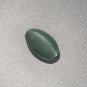 Chrysoberyl cat's eye naturale verde da 1,17 ct, taglio ovale, opaco