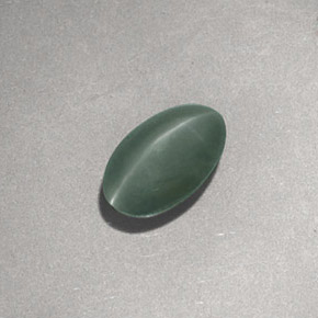 Chrysoberyl cat's eye naturale verde da 1,17 ct, taglio ovale, opaco