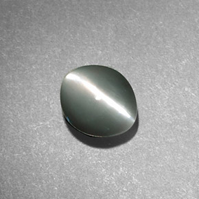 Crisoberillo effetto occhio di gatto Verde naturale da 0.88 ct, Taglio ovale, Opaco