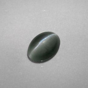 Chrysoberyl cat's eye naturale verde da 0,75 ct, trasparente, trasparente/traslucido