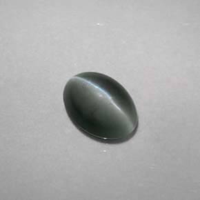 Chrysoberyl cat's eye naturale verde da 0,75 ct, trasparente, trasparente/traslucido