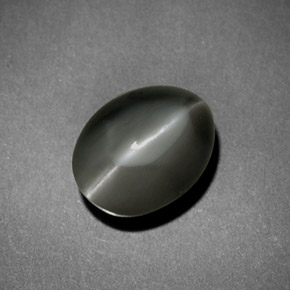 Crisoberillo effetto occhio di gatto Grigio naturale da 3.82 ct, Taglio ovale, Traslucido