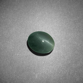 Chrysoberyl cat's eye naturale verde da 0,68 ct, taglio ovale, opaco