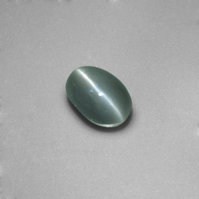 Chrysoberyl cat's eye naturale verde da 0,86 ct, trasparente, trasparente/traslucido