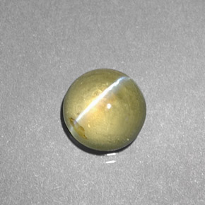 Crisoberillo effetto occhio di gatto Verde naturale da 1.56 ct, Trasparente, Trasparente/Traslucido
