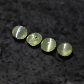 Gemme di Crisoberillo effetto occhio di gatto Verde dorato naturale da 1.55 ct, Trasparente, Trasparente/Traslucido