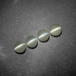 Chrysoberyl cat's eye naturale verde da  ct, trasparente, trasparente/traslucido