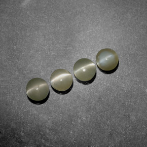 Chrysoberyl cat's eye naturale verde da 1,38 ct, trasparente, trasparente/traslucido