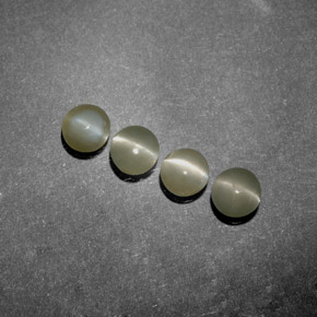 Chrysoberyl cat's eye naturale verde da 1,38 ct, trasparente, trasparente/traslucido