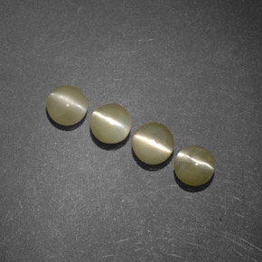 Chrysoberyl cat's eye naturale verde da 1,51 ct, trasparente, trasparente/traslucido