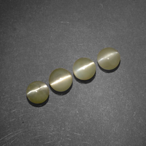 Chrysoberyl cat's eye naturale verde da 1,51 ct, trasparente, trasparente/traslucido