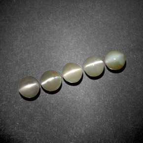 Chrysoberyl cat's eye naturale verde da  ct, trasparente, trasparente/traslucido